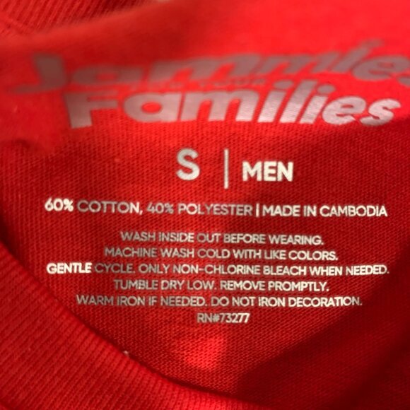 Jammies For Your Families Mens Long Sleeve Santa Shirt S Red 60% Cotton 40% Poly - Picture 6 of 8